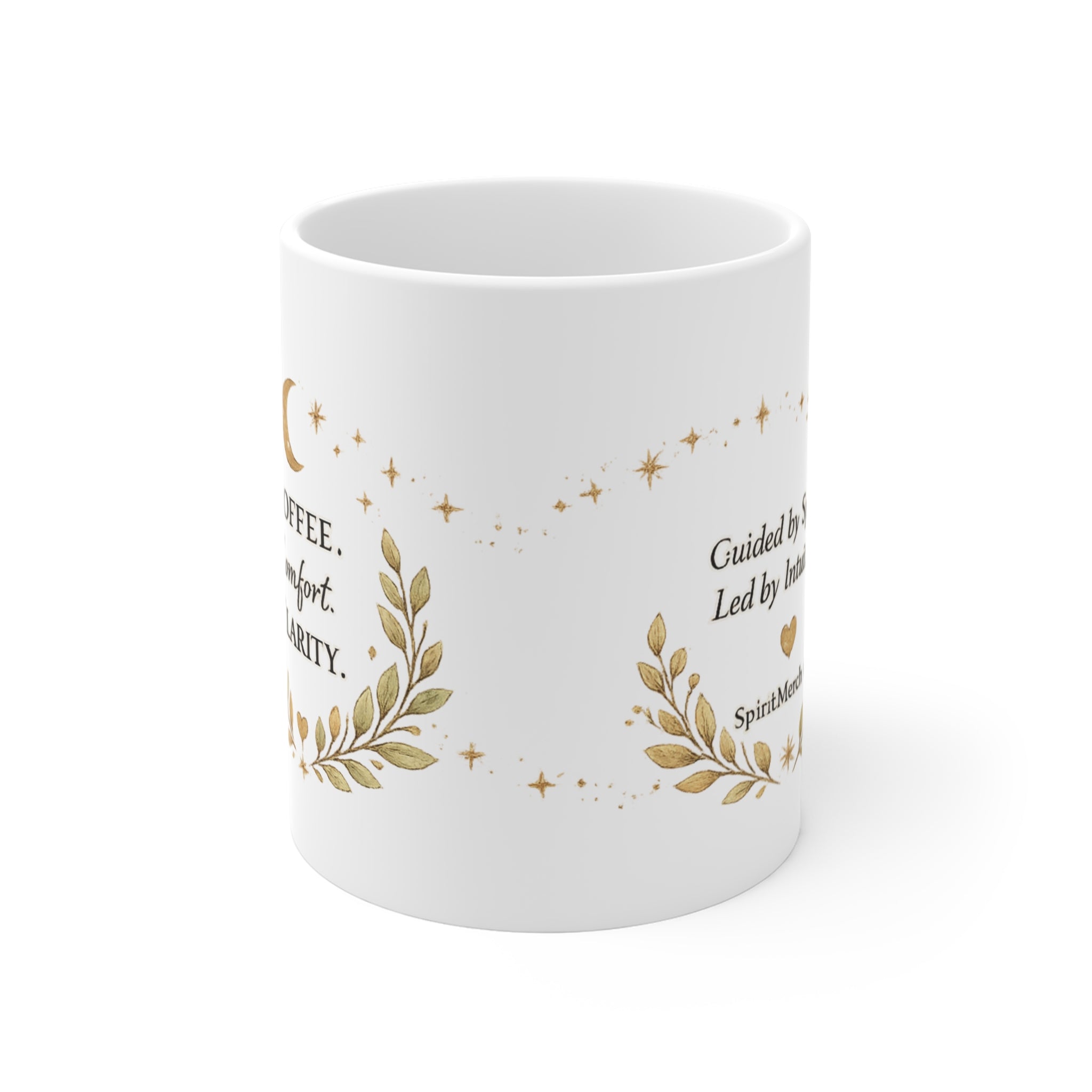 Coffee Comfort Clarity Mug — 11oz Inspirational Morning Coffee Cup